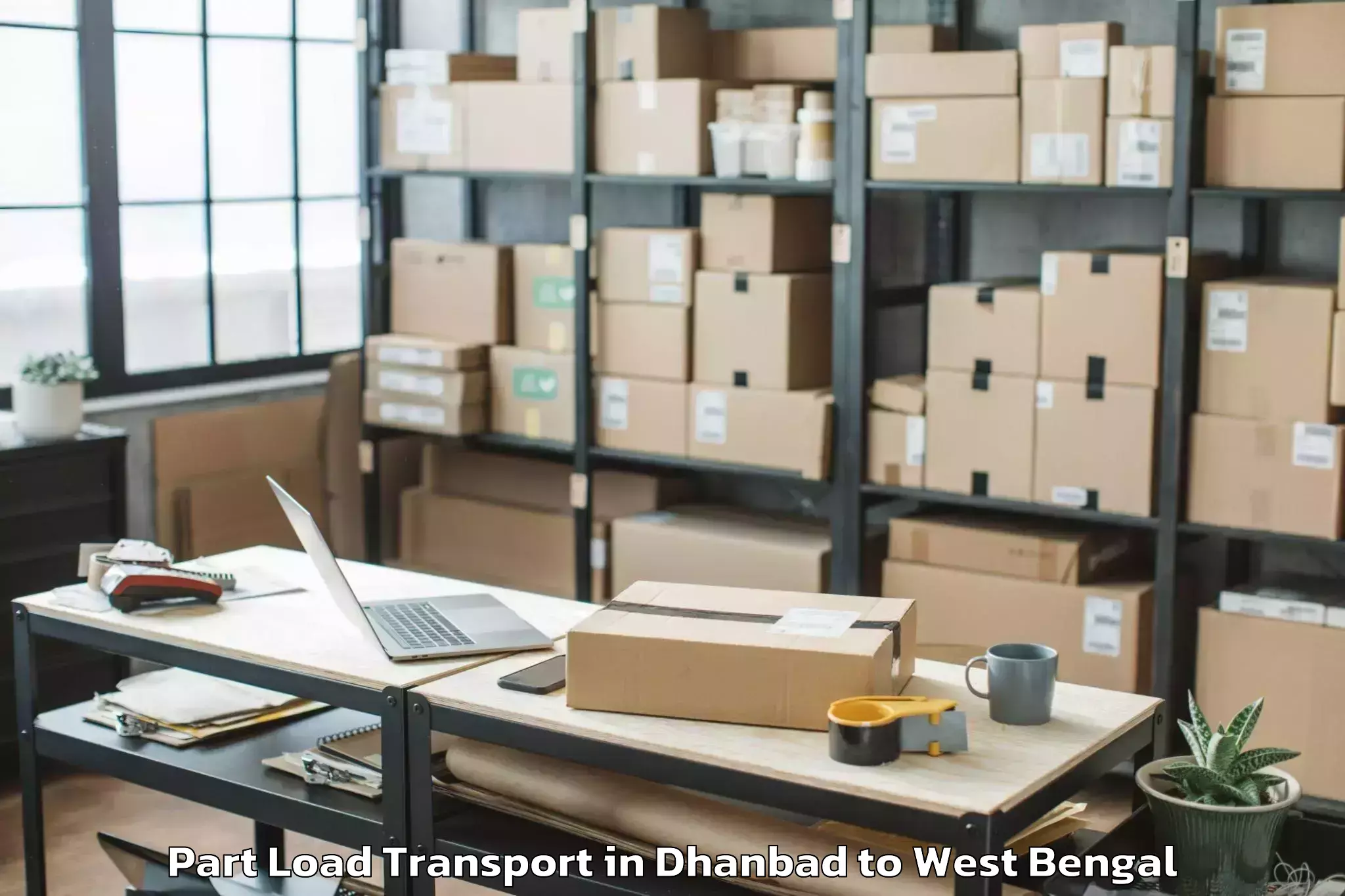 Top Dhanbad to Samsi Part Load Transport Available